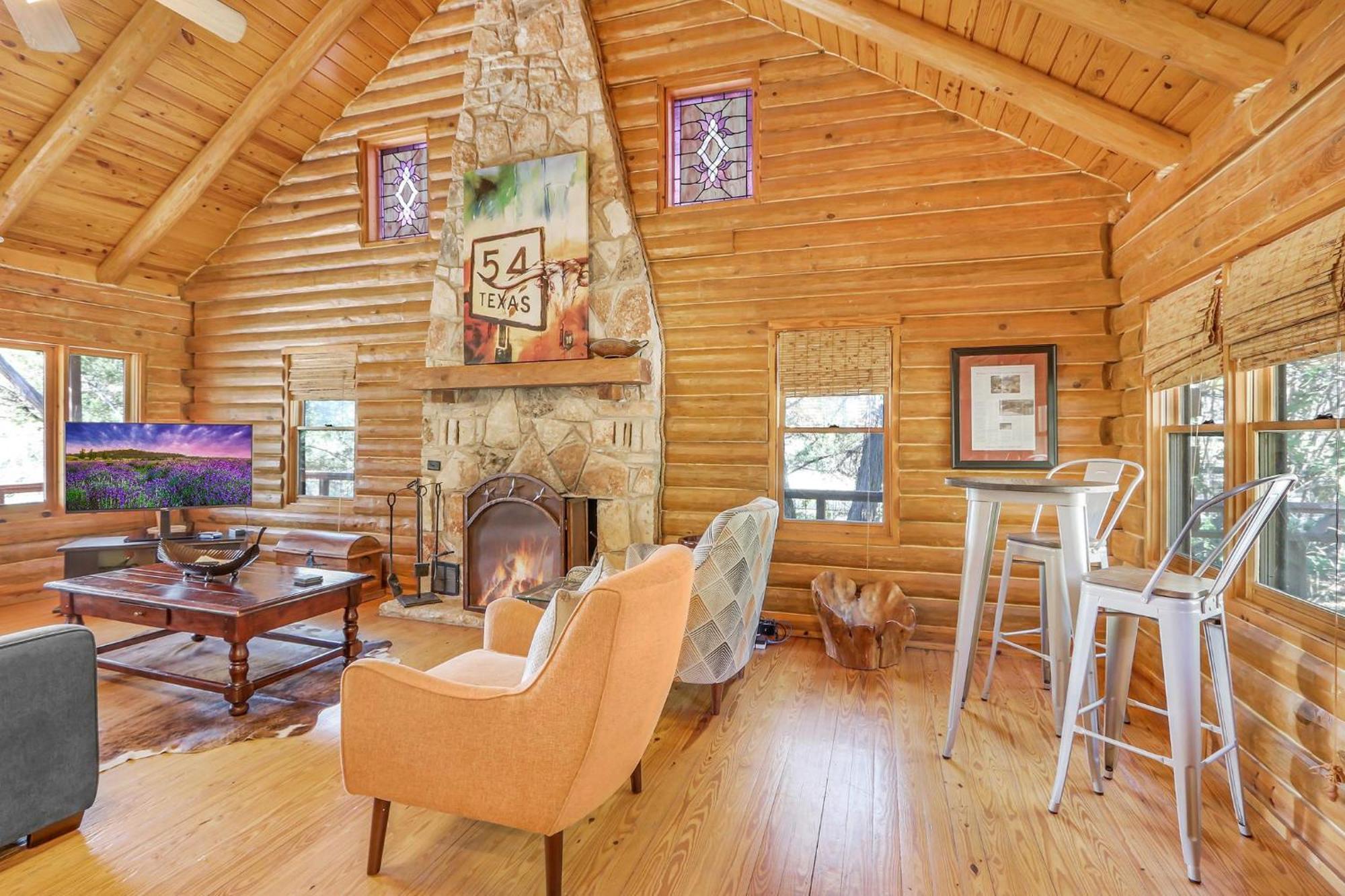 Falls Log Home Wimberley Dış mekan fotoğraf